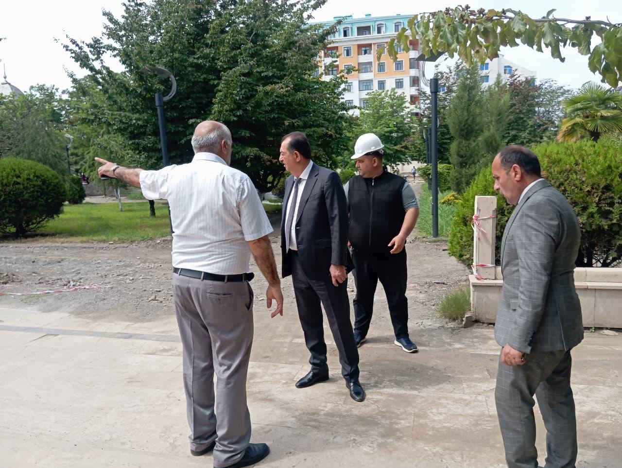 Taleh Qaraşov Lənkəranda aparılan yenidənqurma işləri ilə tanış olub - FOTOLAR
